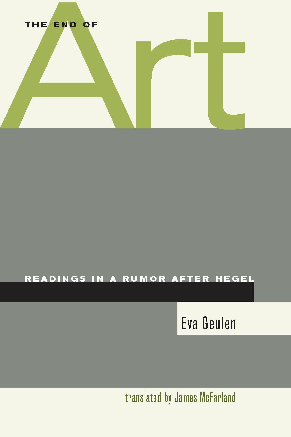 'The End of Art' Book Cover