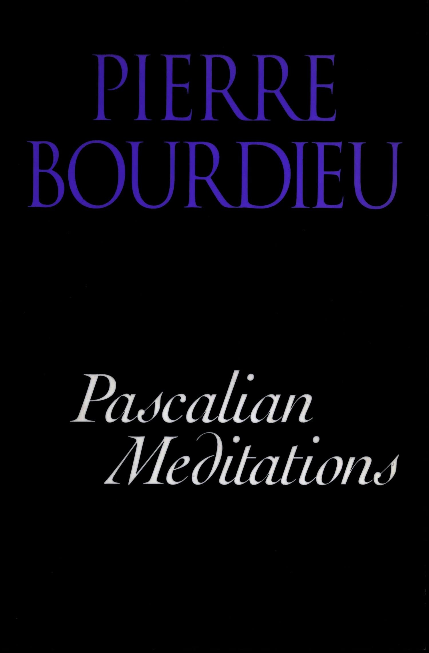 'Pascalian Meditations' Book Cover