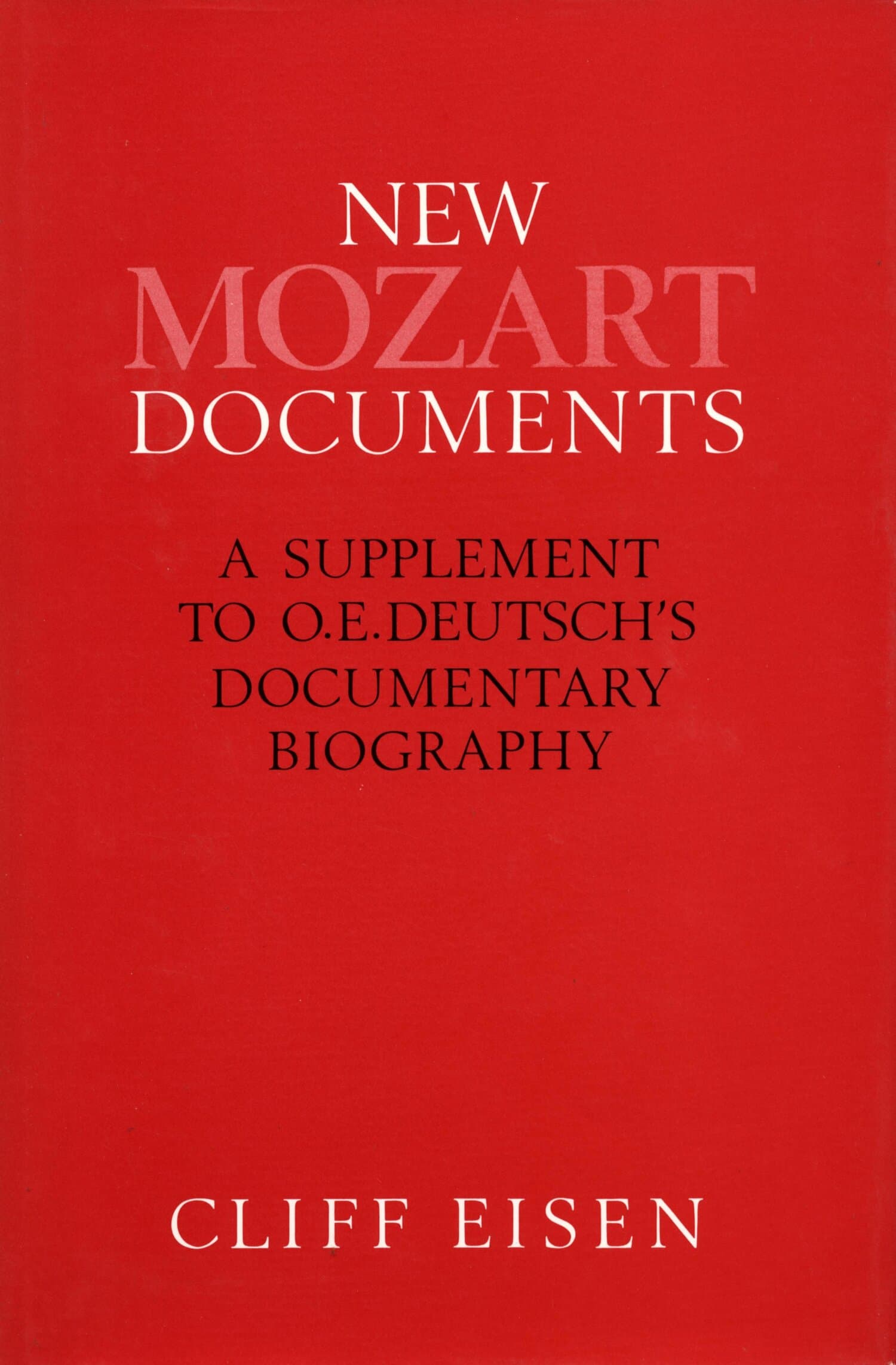'New Mozart Documents' Book Cover