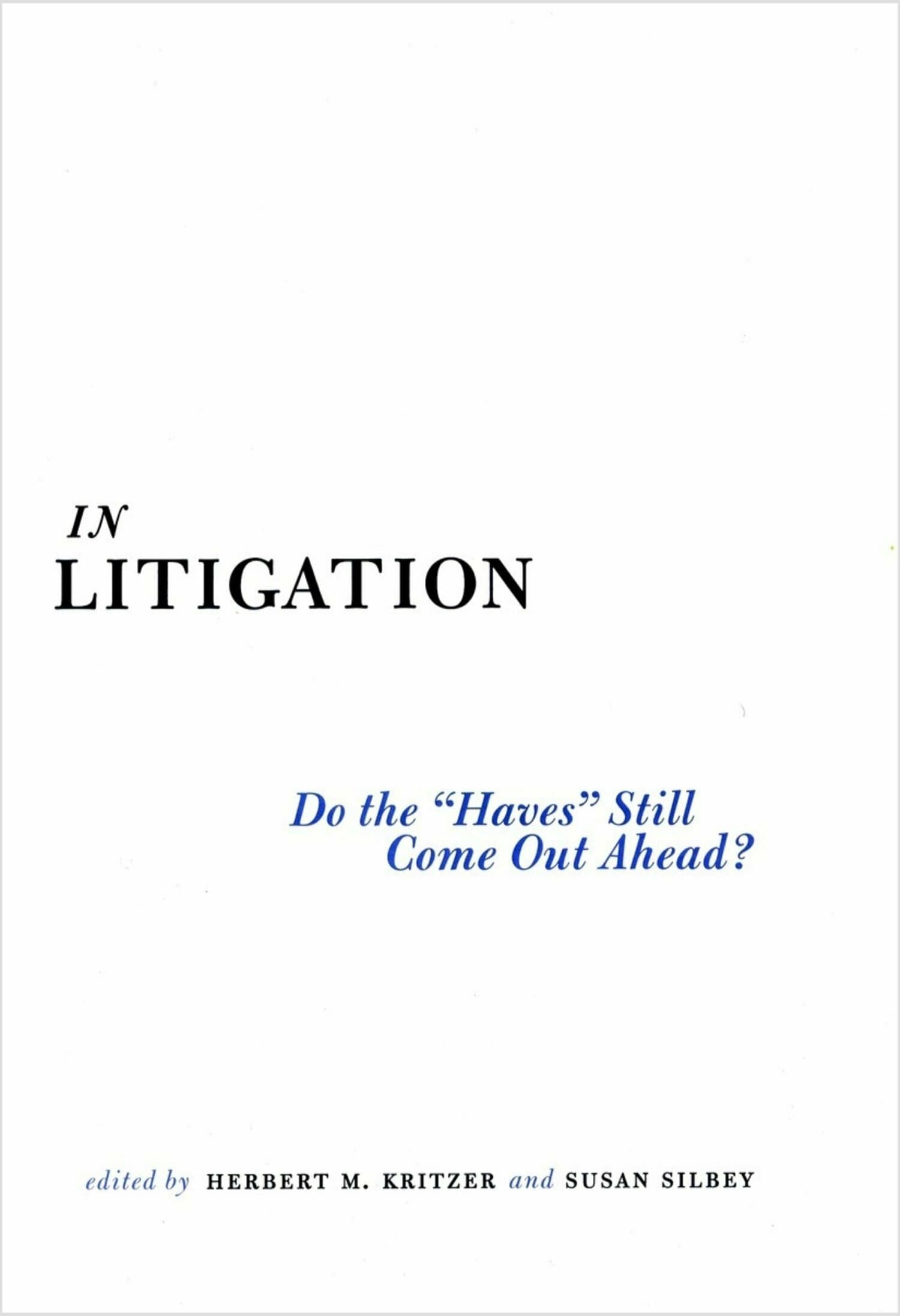 'In Litigation' Book Cover