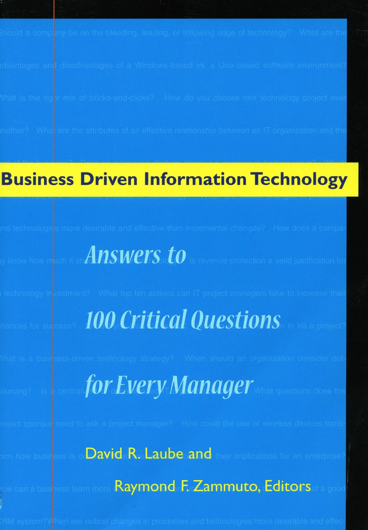'Business Driven Information Technology' Book Cover