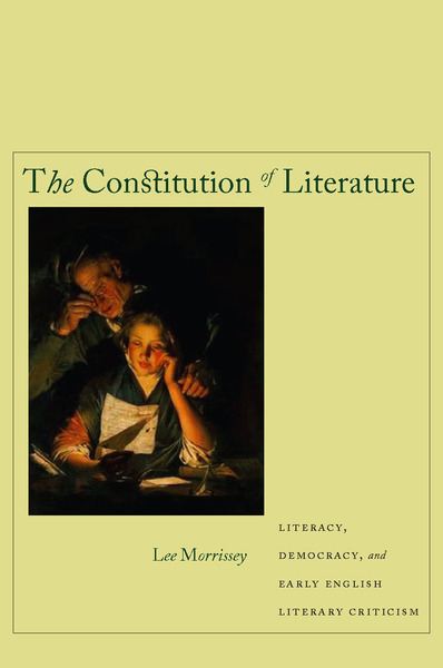 Cover of The Constitution of Literature by Lee Morrissey